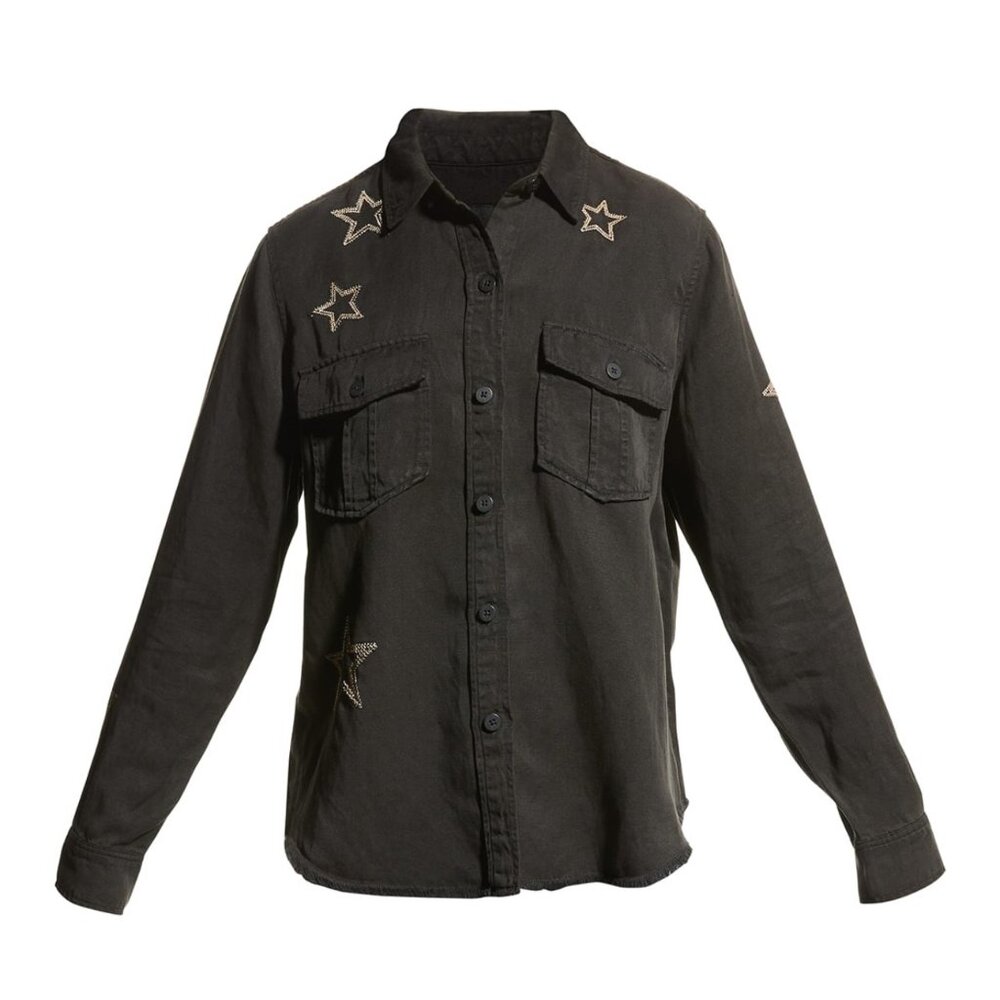 NEW Rails Loren Embroidered Star Button Down Shirt Jacket XS Western
